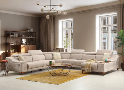 Corner sofa Sofa U-shape Upholstered sofa Couch Suite Corner sofas Modern Living room